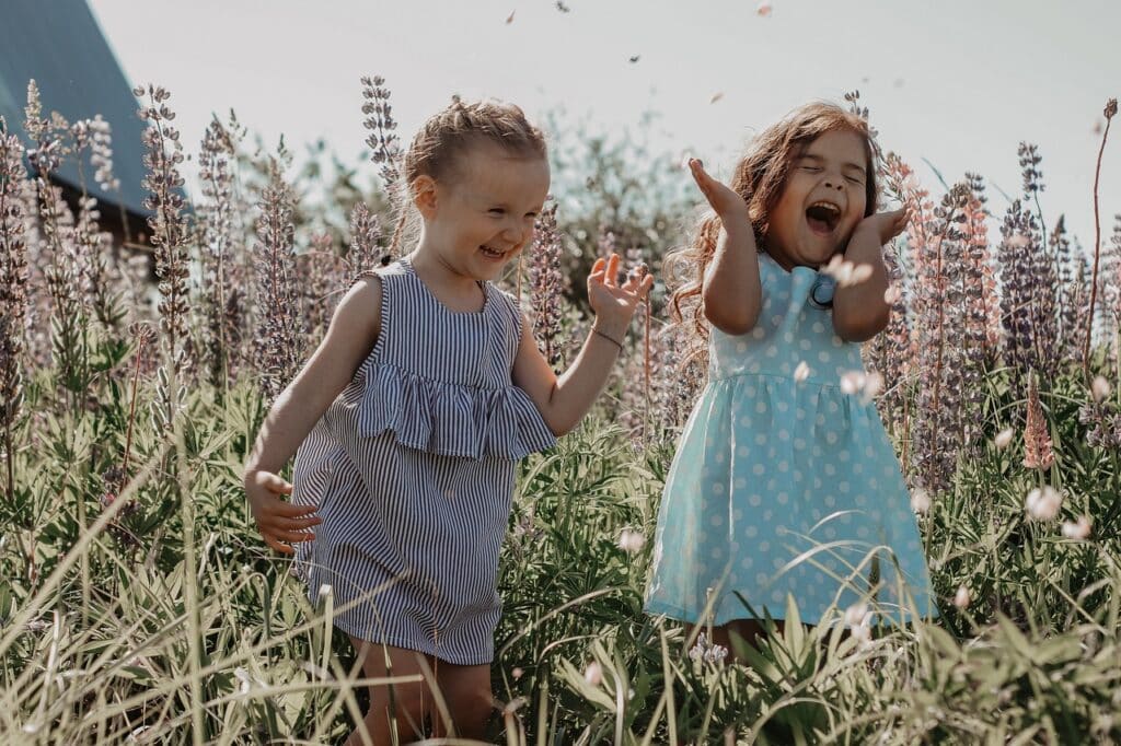 girls, nature, happiness