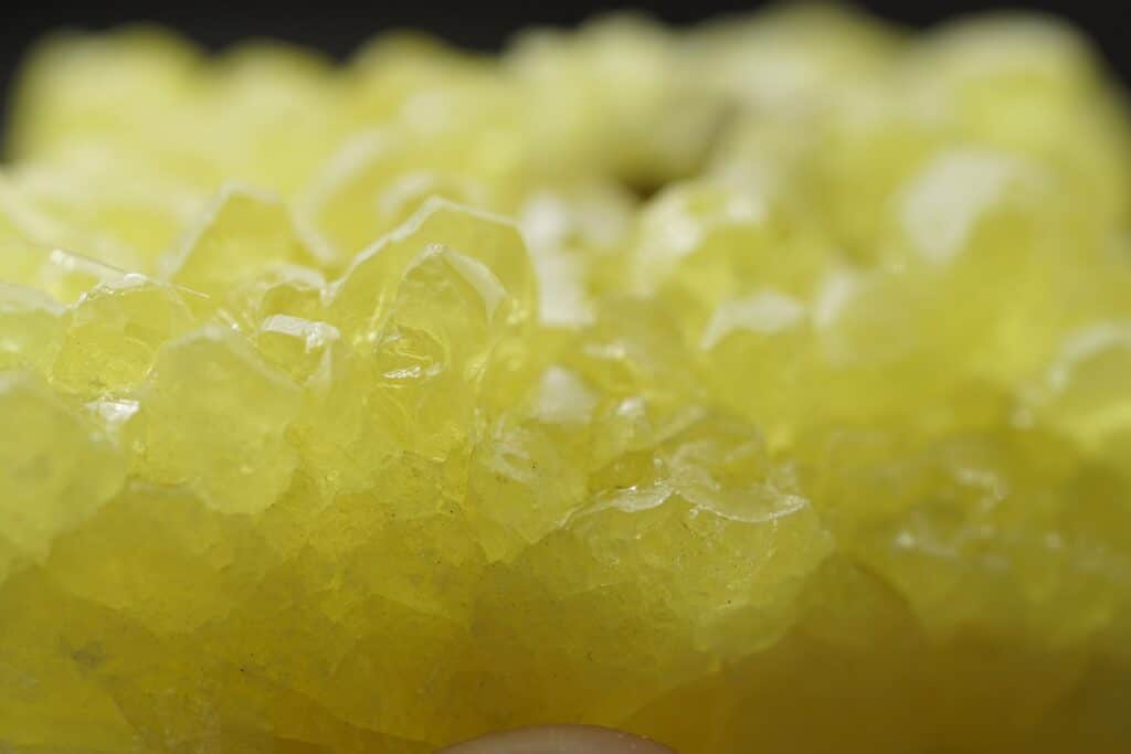 sulfur, crystals, yellow